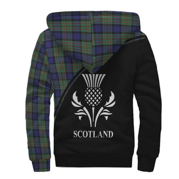 MacLaren Tartan Sherpa Hoodie with Family Crest Curve Style