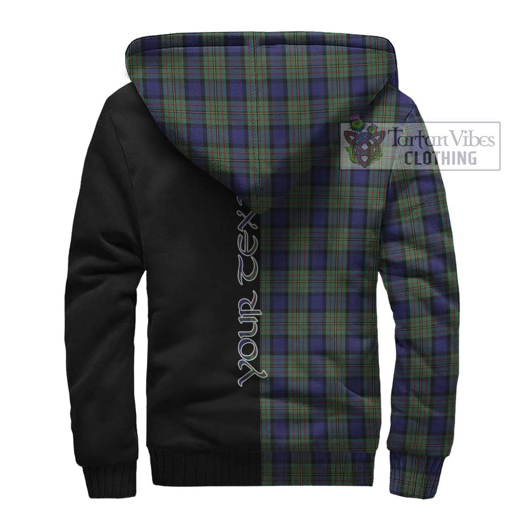 MacLaren (McLaren) Tartan Sherpa Hoodie with Family Crest and Half Of Me Style - Tartanvibesclothing Shop