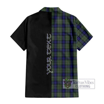 MacLaren (McLaren) Tartan Short Sleeve Button Shirt with Family Crest and Half Of Me Style