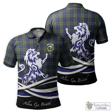 MacLaren (McLaren) Tartan Polo Shirt with Alba Gu Brath Regal Lion Emblem