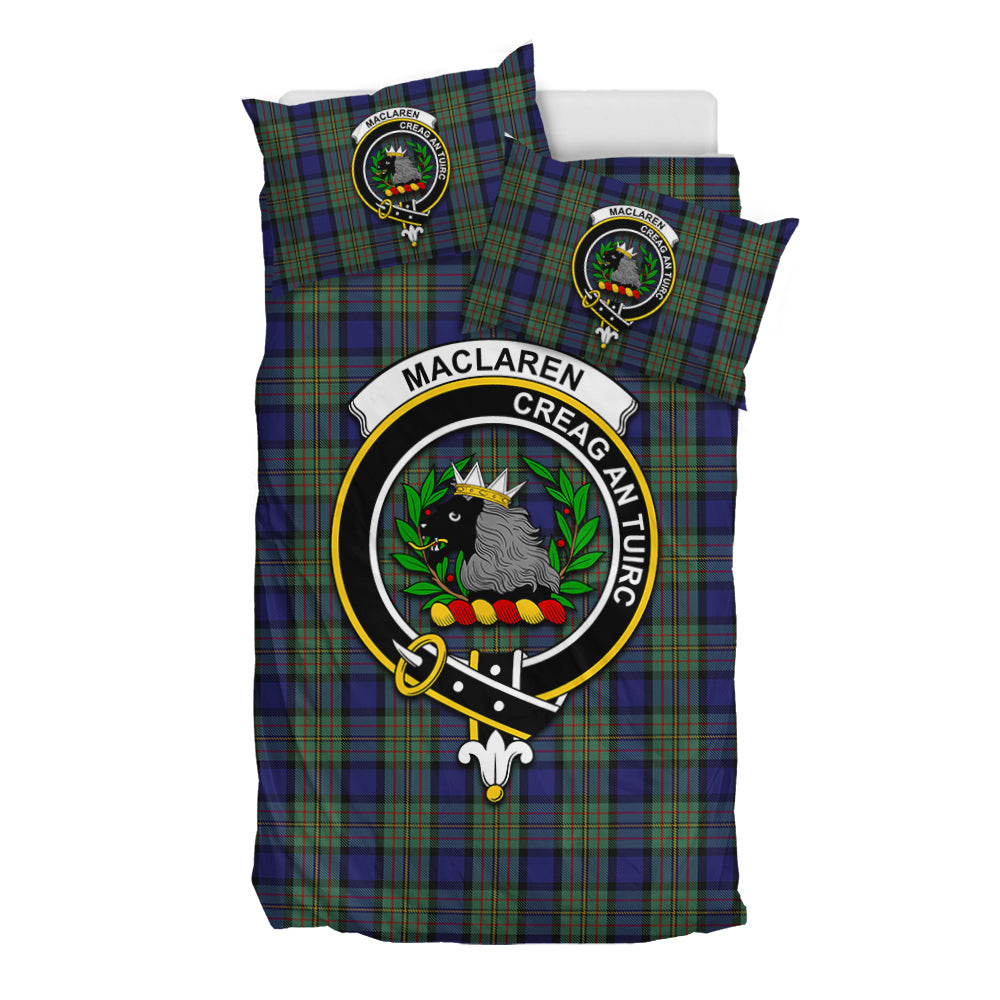 MacLaren (McLaren) Tartan Bedding Set with Family Crest - Tartan Vibes Clothing