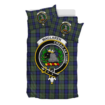 MacLaren (McLaren) Tartan Bedding Set with Family Crest