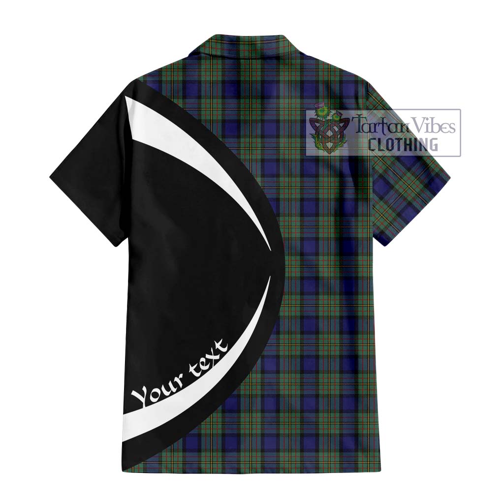 MacLaren (McLaren) Tartan Short Sleeve Button Up with Family Crest Circle Style - Tartan Vibes Clothing