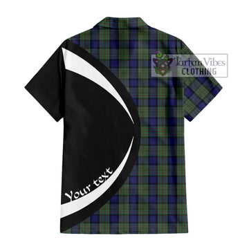 MacLaren (McLaren) Tartan Short Sleeve Button Up with Family Crest Circle Style