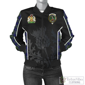 MacLaren (McLaren) Tartan Bomber Jacket with Family Crest and Scottish Thistle Vibes Sport Style