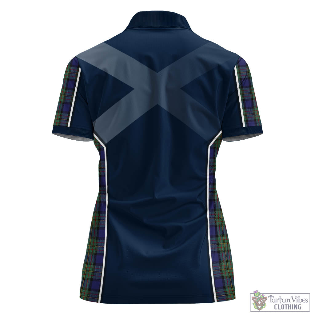 Tartan Vibes Clothing MacLaren Tartan Women's Polo Shirt with Family Crest and Scottish Thistle Vibes Sport Style