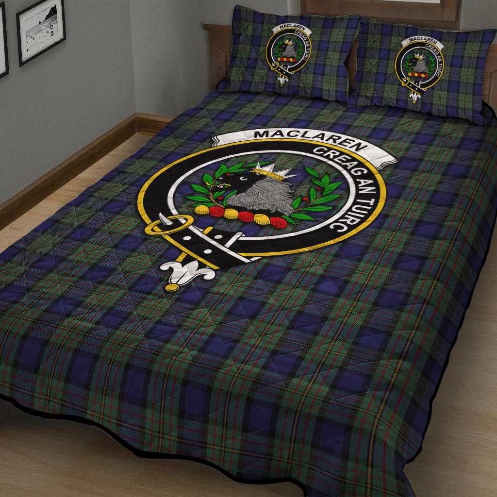 MacLaren (McLaren) Tartan Quilt Bed Set with Family Crest - Tartan Vibes Clothing