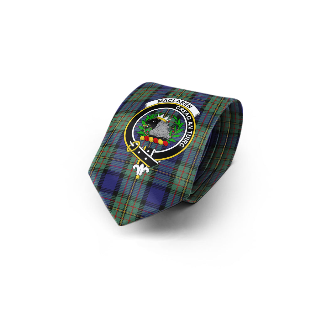 MacLaren (McLaren) Tartan Classic Necktie with Family Crest - Tartan Vibes Clothing