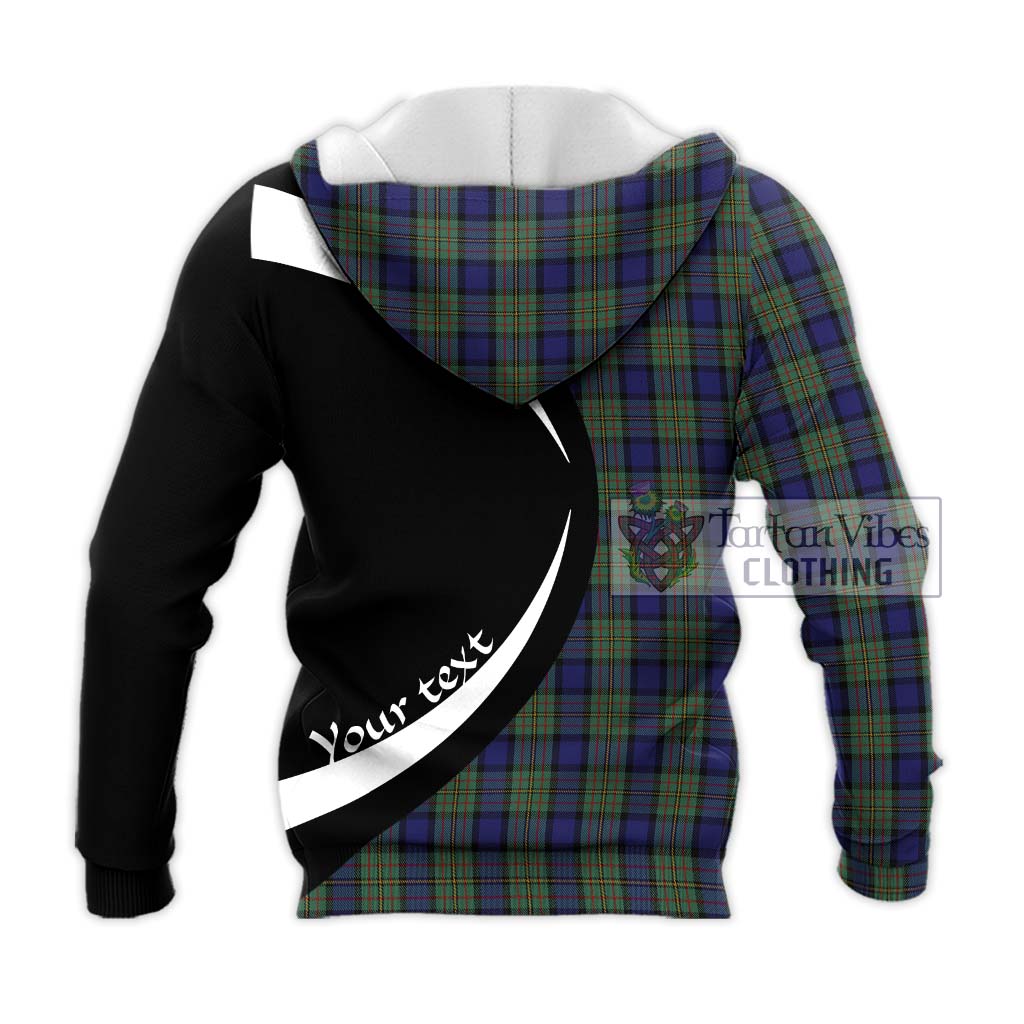 MacLaren (McLaren) Tartan Knitted Hoodie with Family Crest Circle Style - Tartan Vibes Clothing