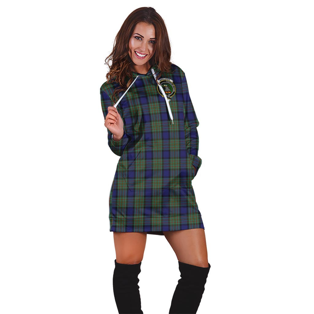 MacLaren (McLaren) Tartan Hoodie Dress with Family Crest - Tartan Vibes Clothing