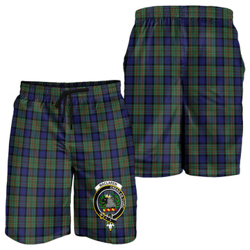 MacLaren (McLaren) Tartan Mens Shorts with Family Crest