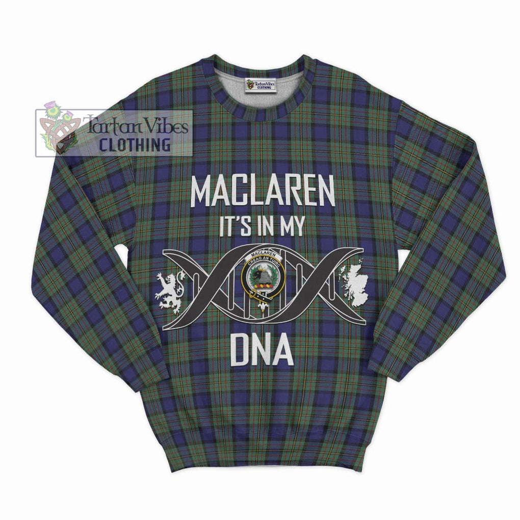 MacLaren (McLaren) Tartan Sweatshirt with Family Crest DNA In Me Style - Tartanvibesclothing Shop