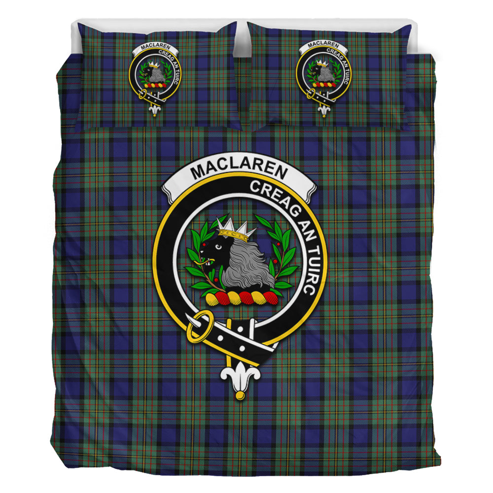 MacLaren (McLaren) Tartan Bedding Set with Family Crest - Tartan Vibes Clothing