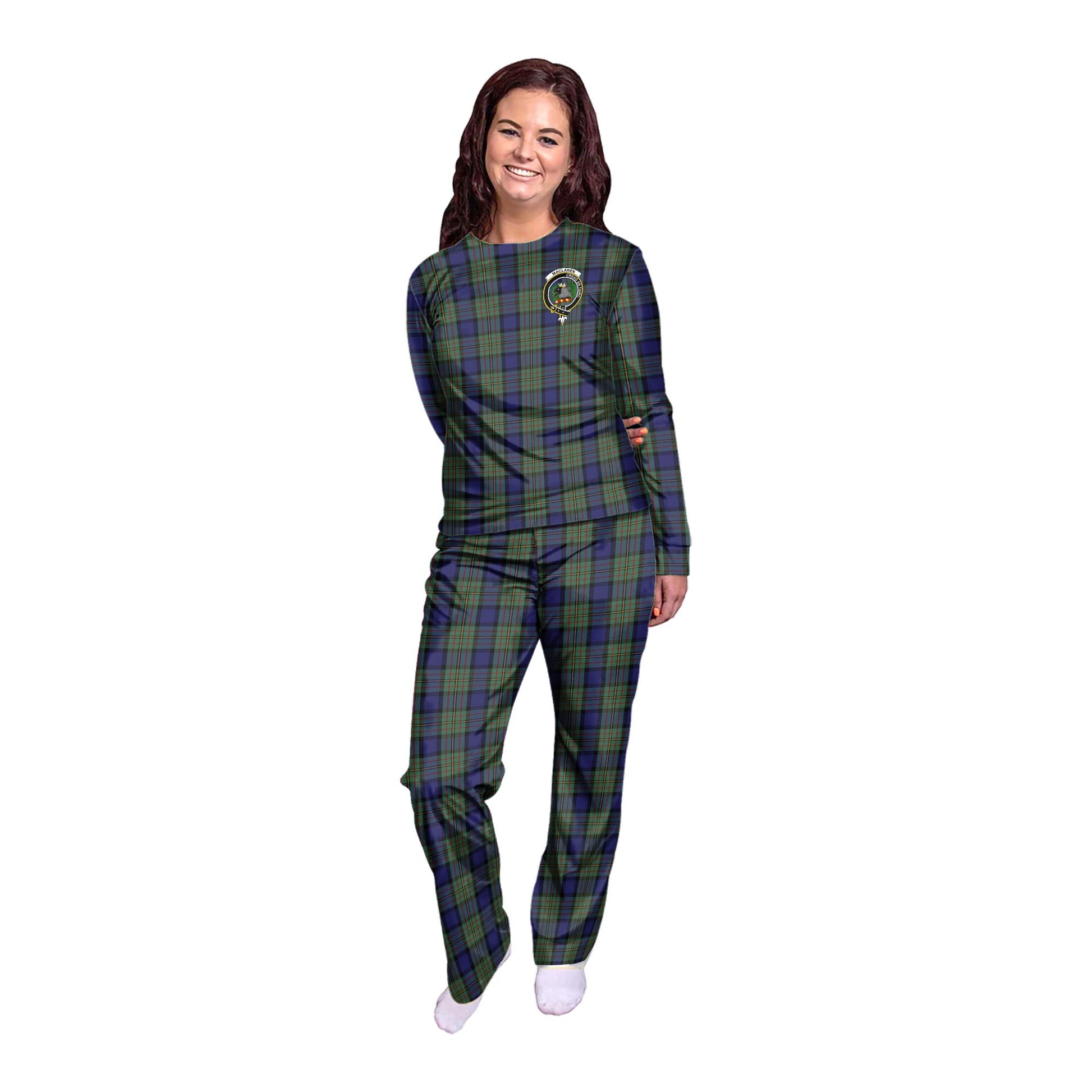 MacLaren Tartan Pajamas Family Set with Family Crest - Tartanvibesclothing