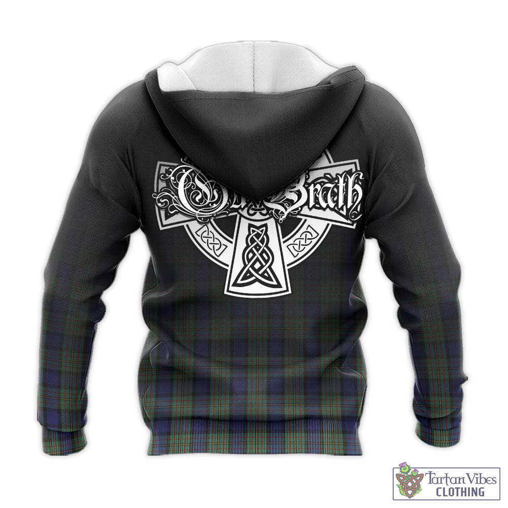 Tartan Vibes Clothing MacLaren Tartan Knitted Hoodie Featuring Alba Gu Brath Family Crest Celtic Inspired