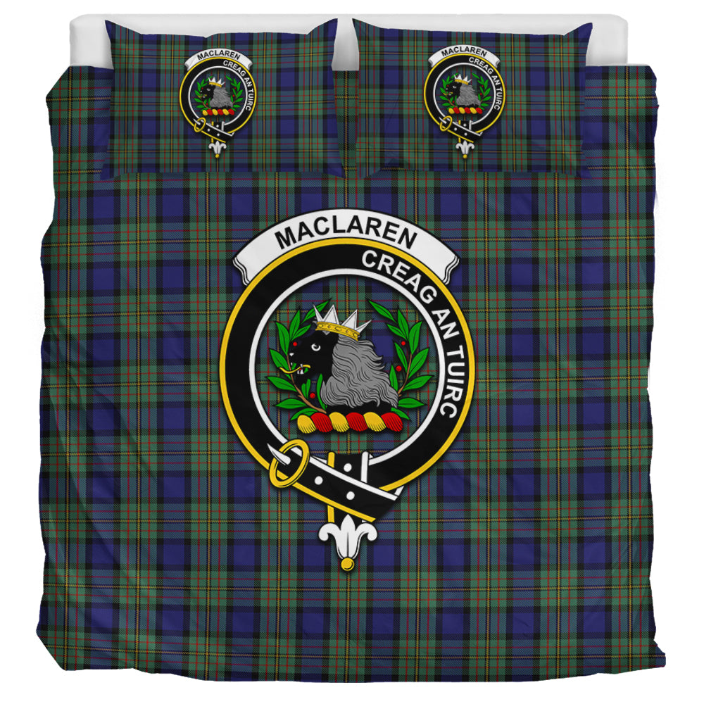 MacLaren (McLaren) Tartan Bedding Set with Family Crest UK Bedding Set UK Super King 104*94 inch - Tartan Vibes Clothing