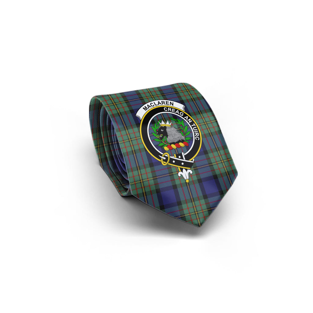 MacLaren (McLaren) Tartan Classic Necktie with Family Crest - Tartan Vibes Clothing