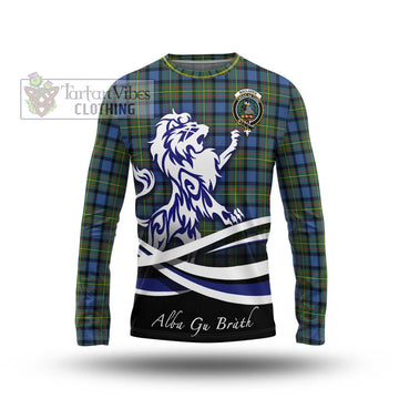 MacLaren Ancient Tartan Long Sleeve T-Shirt with Alba Gu Brath Regal Lion Emblem