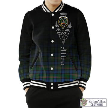 MacLaren Ancient Tartan Baseball Jacket Featuring Alba Gu Brath Family Crest Celtic Inspired