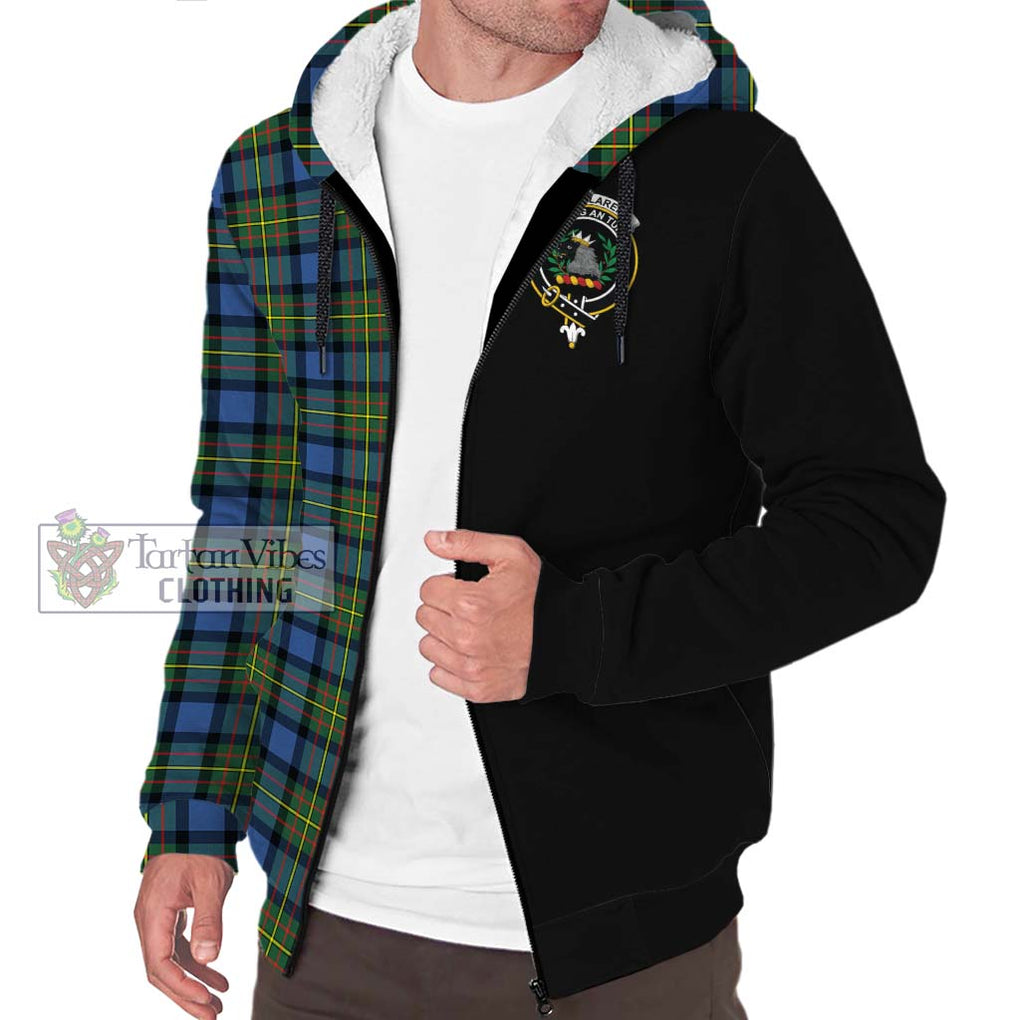 MacLaren Ancient Tartan Sherpa Hoodie with Family Crest and Half Of Me Style Unisex S - Tartanvibesclothing Shop