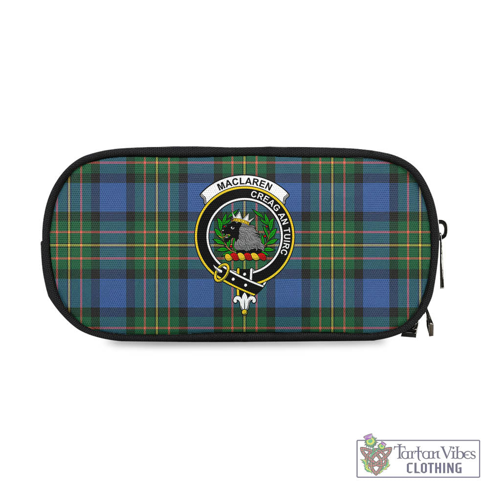 Tartan Vibes Clothing MacLaren Ancient Tartan Pen and Pencil Case with Family Crest