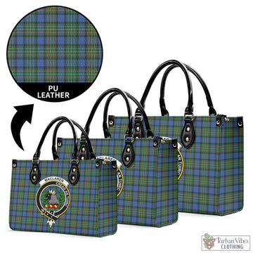 MacLaren Ancient Tartan Luxury Leather Handbags with Family Crest