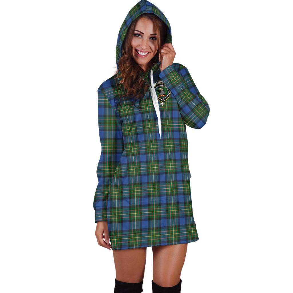 MacLaren Ancient Tartan Hoodie Dress with Family Crest - Tartan Vibes Clothing