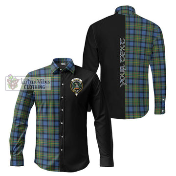 MacLaren Ancient Tartan Long Sleeve Button Shirt with Family Crest and Half Of Me Style