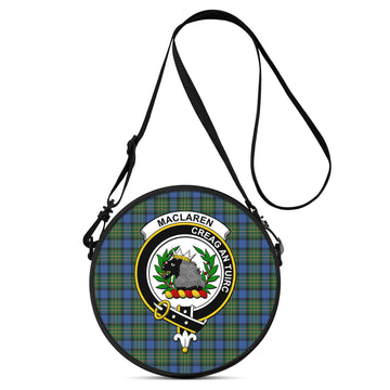 MacLaren Ancient Tartan Round Satchel Bags with Family Crest