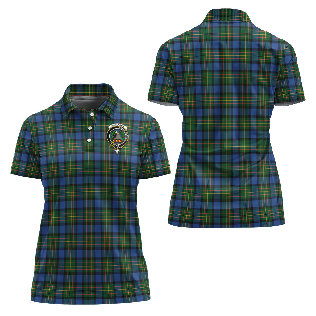 MacLaren Ancient Tartan Polo Shirt with Family Crest For Women Women - Tartan Vibes Clothing