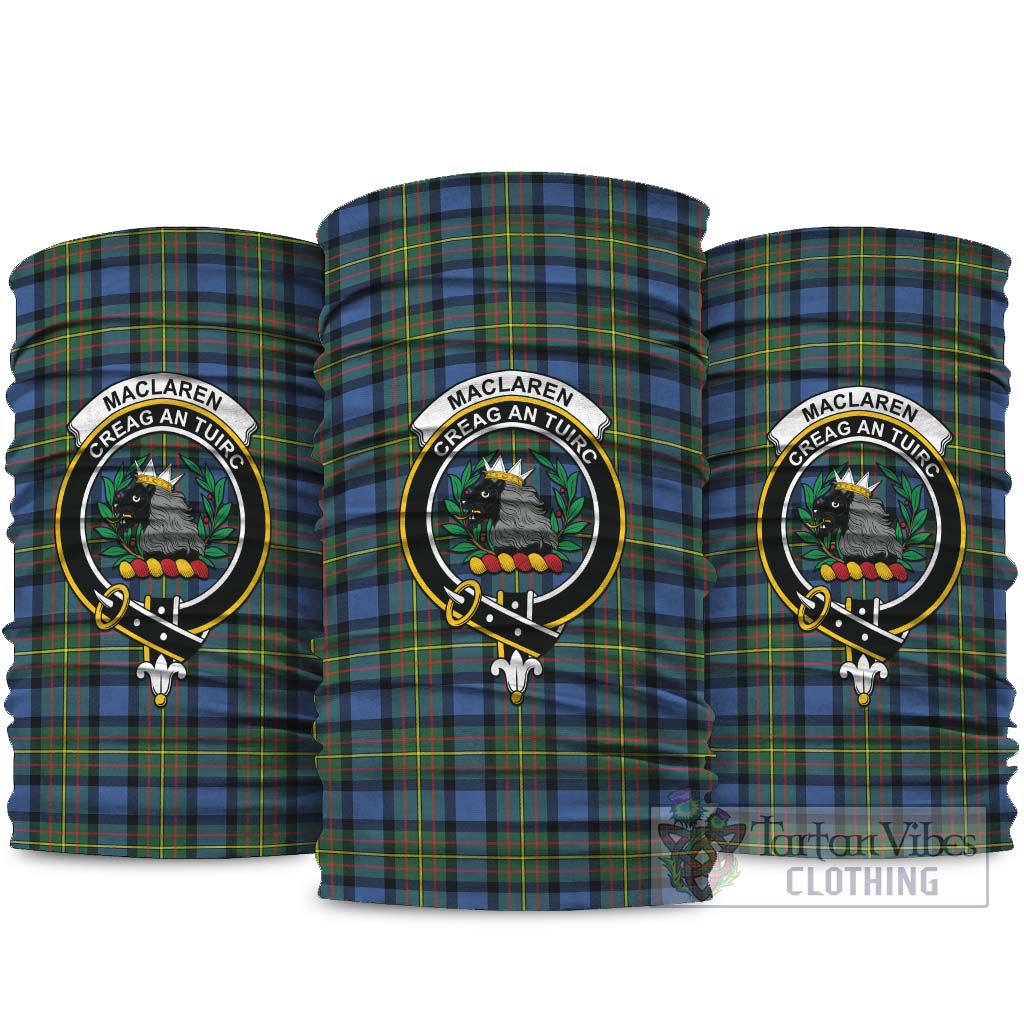 MacLaren Ancient Tartan Neck Gaiters, Tartan Bandanas, Tartan Head Band with Family Crest