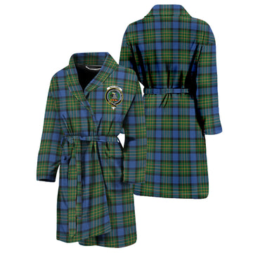 MacLaren Ancient Tartan Bathrobe with Family Crest