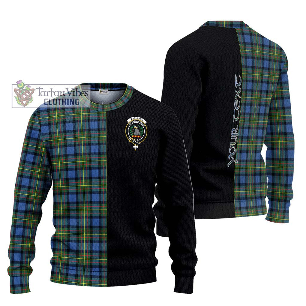 MacLaren Ancient Tartan Knitted Sweater with Family Crest and Half Of Me Style Unisex - Tartanvibesclothing Shop