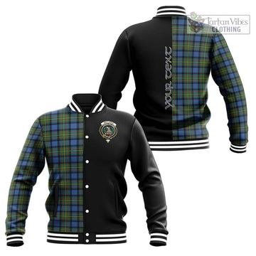 MacLaren Ancient Tartan Baseball Jacket with Family Crest and Half Of Me Style