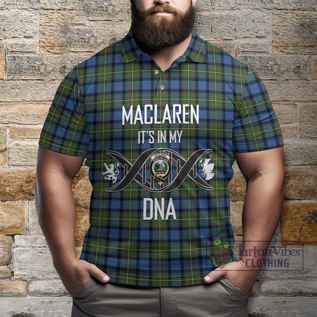 MacLaren Ancient Tartan Polo Shirt with Family Crest DNA In Me Style Kid - Tartanvibesclothing Shop