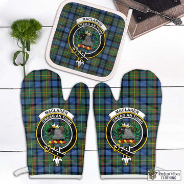 MacLaren Ancient Tartan Combo Oven Mitt & Pot-Holder with Family Crest