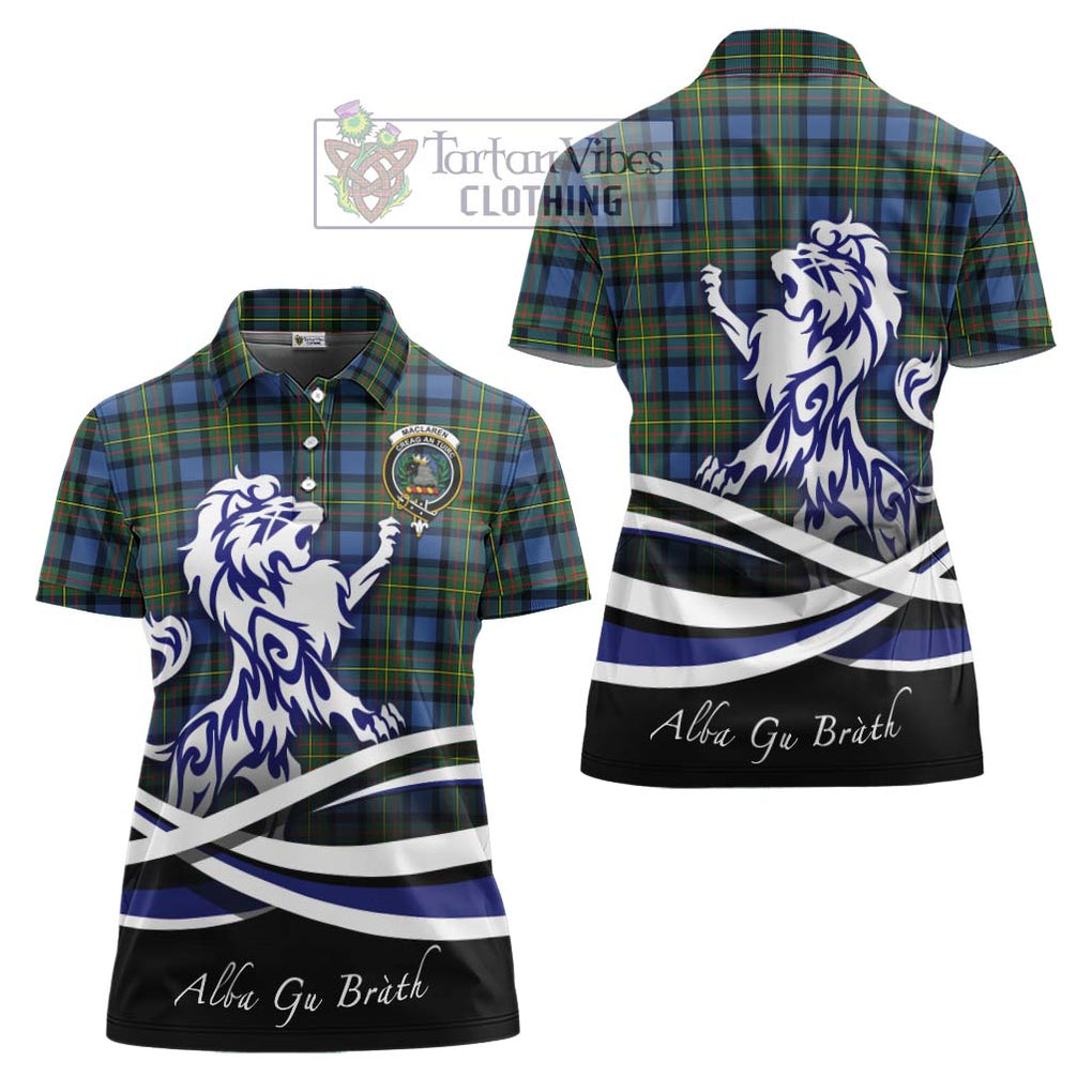 MacLaren Ancient Tartan Women's Polo Shirt with Alba Gu Brath Regal Lion Emblem Women - Tartanvibesclothing Shop