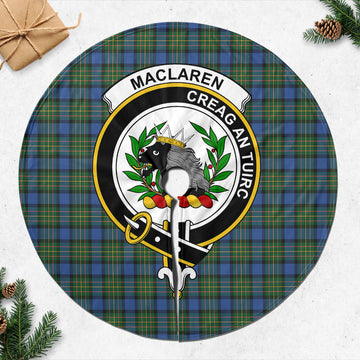 MacLaren Ancient Tartan Christmas Tree Skirt with Family Crest