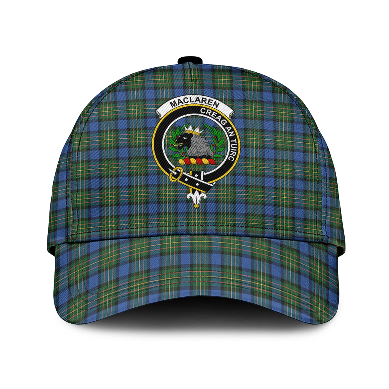 MacLaren Ancient Tartan Classic Cap with Family Crest Classic Cap Universal Fit - Tartan Vibes Clothing