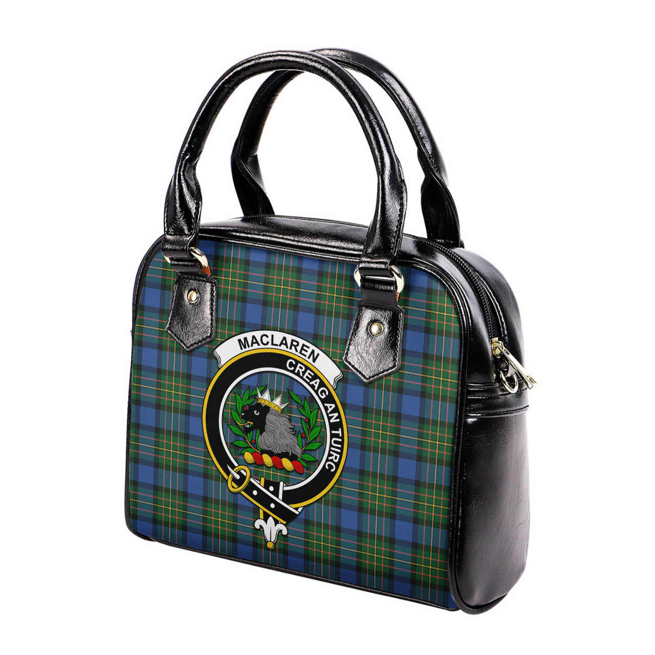 MacLaren Ancient Tartan Shoulder Handbags with Family Crest - Tartanvibesclothing