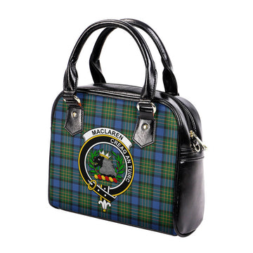 MacLaren Ancient Tartan Shoulder Handbags with Family Crest