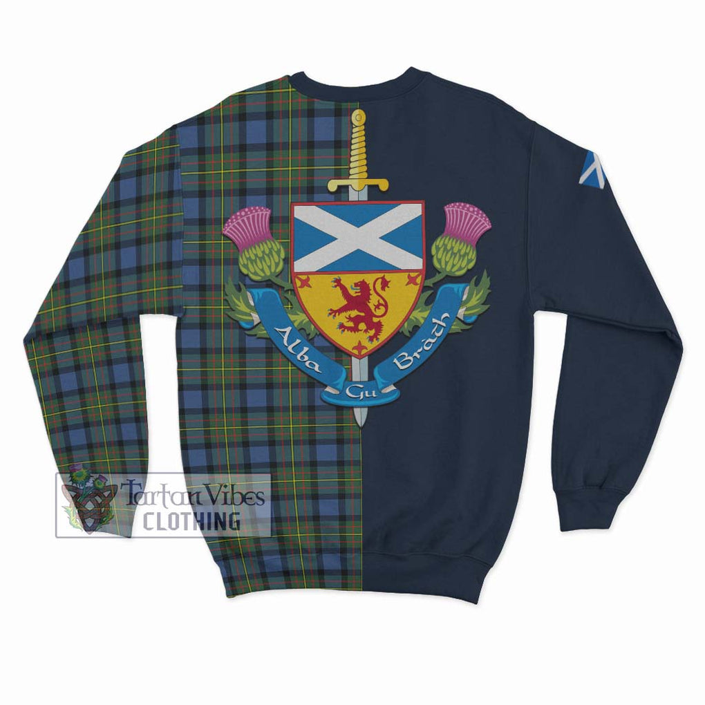 Tartan Vibes Clothing MacLaren Ancient Tartan Sweatshirt with Scottish Lion Royal Arm Half Style