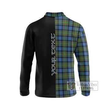 MacLaren Ancient Tartan Long Sleeve Polo Shirt with Family Crest and Half Of Me Style