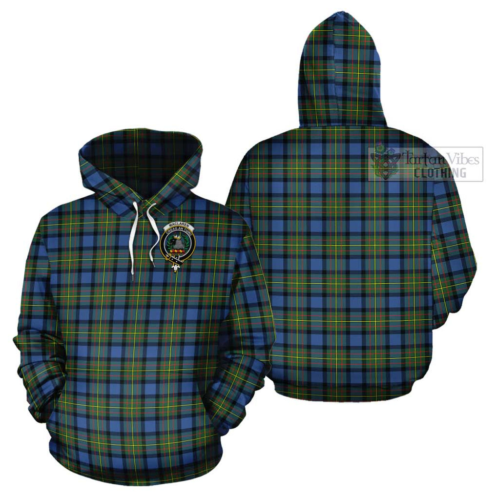 MacLaren Ancient Tartan Cotton Hoodie with Family Crest Pullover Hoodie - Tartan Vibes Clothing