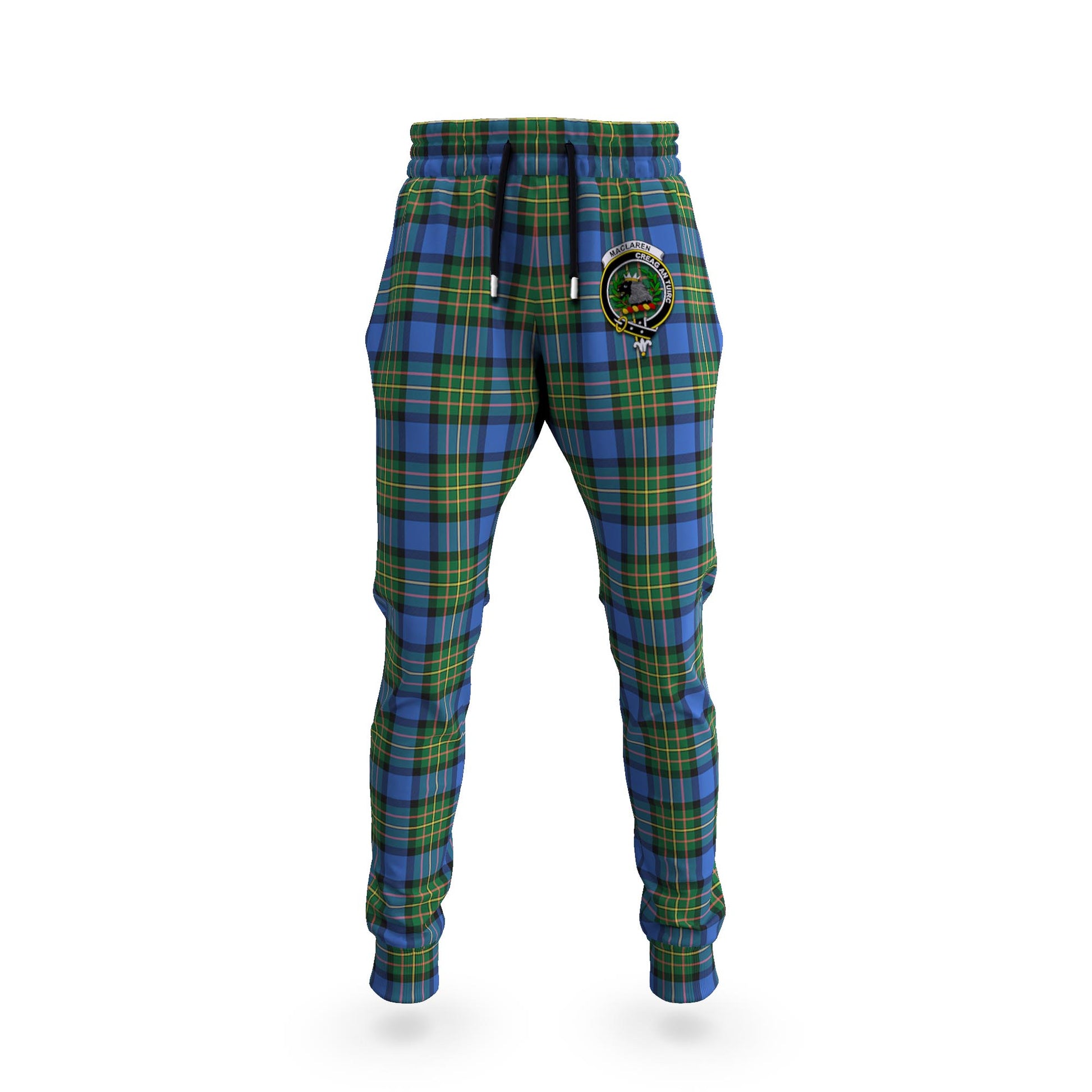 MacLaren Ancient Tartan Joggers Pants with Family Crest 5XL - Tartan Vibes Clothing