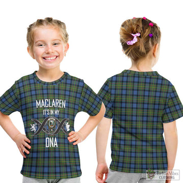 MacLaren Ancient Tartan Kid T-Shirt with Family Crest DNA In Me Style