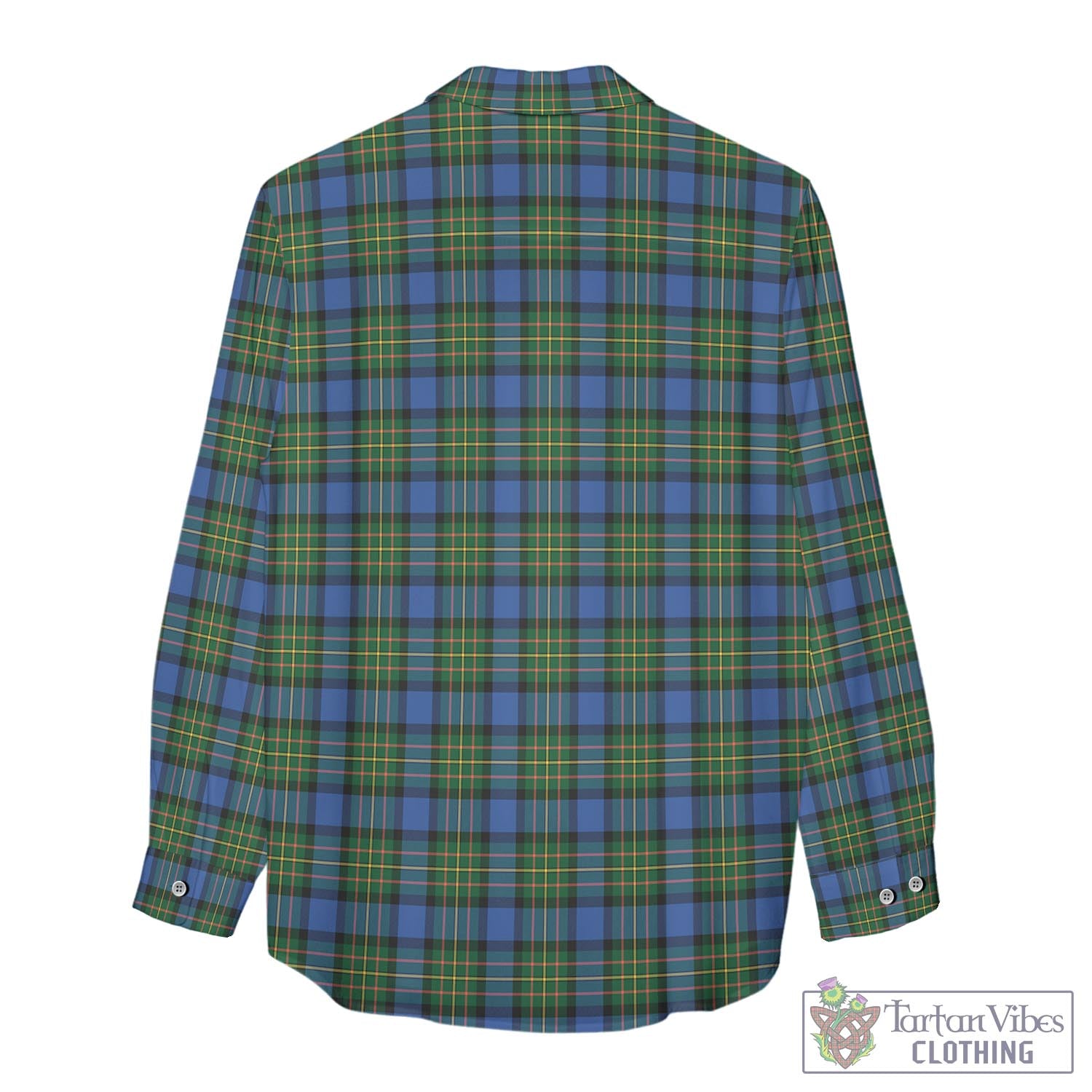 Tartan Vibes Clothing MacLaren Ancient Tartan Womens Casual Shirt with Family Crest