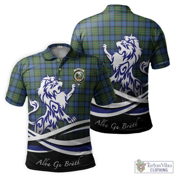 MacLaren Ancient Tartan Polo Shirt with Alba Gu Brath Regal Lion Emblem