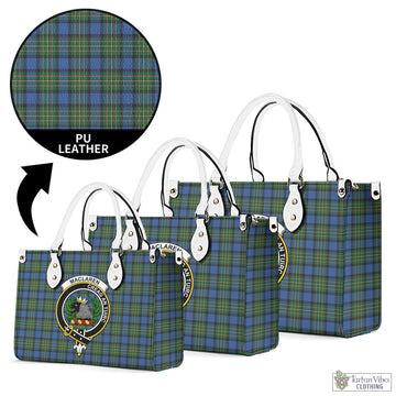 MacLaren Ancient Tartan Luxury Leather Handbags with Family Crest