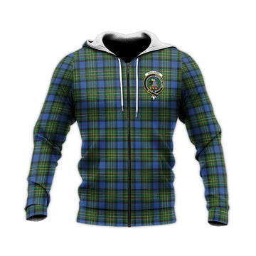 MacLaren Ancient Tartan Knitted Hoodie with Family Crest